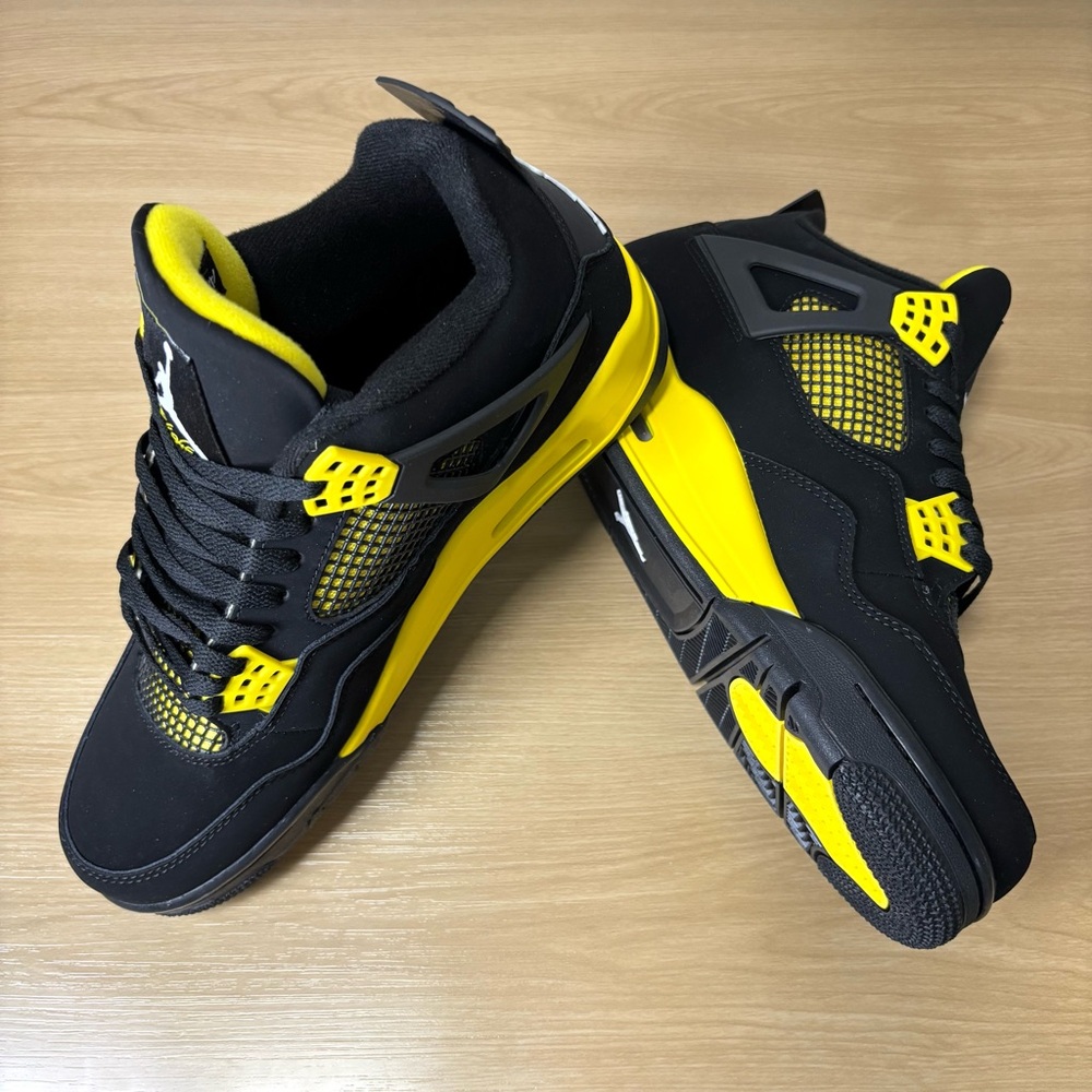 Air Jordan 4 "Yellow Thunder” -Men's Sneakers Shoes - Picture 3 of 8